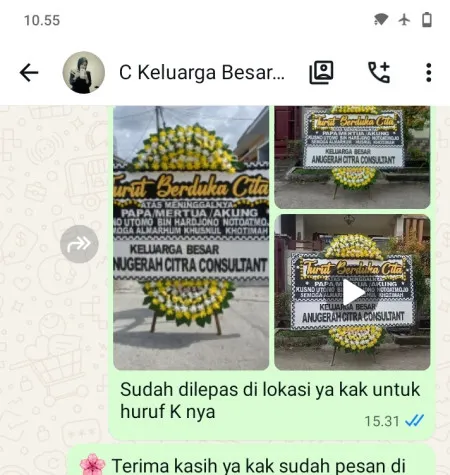 Pengiriman Papan Bunga Duka Pisangan