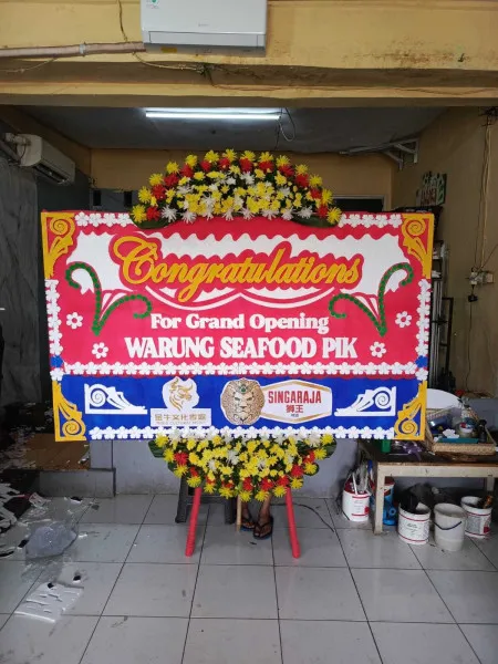 Papan Bunga Ucapan Selamat Pisangan